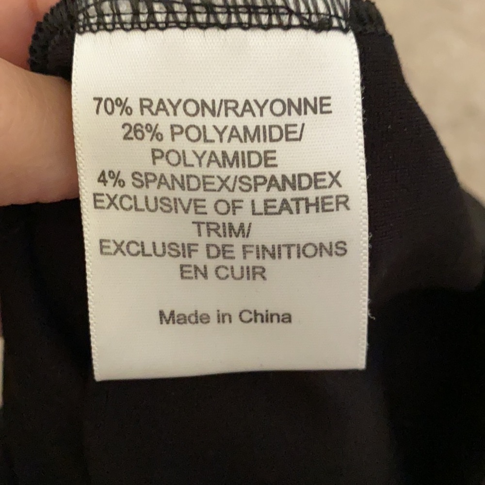 Tory Burch Black Patchwork Pants With Leather Det… - image 6